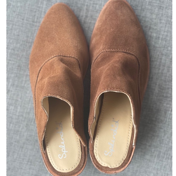 Splendid Symphony Tobacco Suede Stacked Heel Mule - Picture 3 of 7